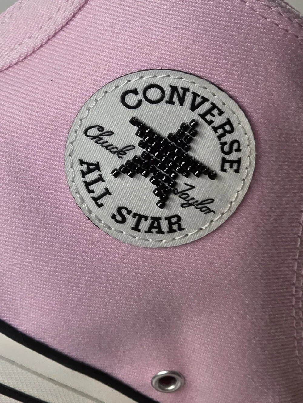 Converse Chuck Taylor All Star High-Top Lace-up Beaded Sneakers Womens Size 8.5